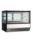 Vetrina fredda refrigerata da banco vetri curvi da cm. 200