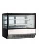 Vetrina fredda refrigerata da banco con vetri dritti - Refrigerazione ventilata 0°C +18°C - Illuminazione a Led - cm 90x56x73h