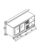 Banco bar refrigerato 2 sportelli motore interno da cm. 200