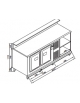 Banco bar refrigerato 2 sportelli motore interno da cm. 200 - Dimensioni esterne cm. 200x65,2x111,8h