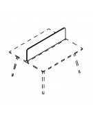 Schermo in melaminico per benches, spessore 18 mm - Colori a Scelta - cm 116x18x35h