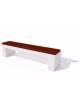 Panchina piana in graniglia di marmo sabbiato, colori a scelta - seduta rivestita in legno - cm 170x50x50h - Conforme ai CAM