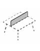 Schermo fonoassorbente per benches, spessore 18 mm - Colori a Scelta - cm 136x18x35h