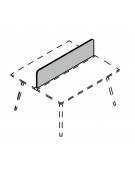 Schermo fonoassorbente per benches, spessore 18 mm - Colori a Scelta - cm 176x18x35h