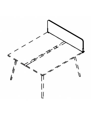 Schermo trasversale in melaminico per benches, spessore 18 mm - Colori a Scelta - cm 120x18x35h