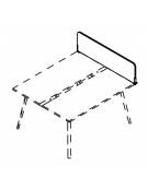 Schermo trasversale in melaminico per benches, spessore 18 mm - Colori a Scelta - cm 148x18x35h