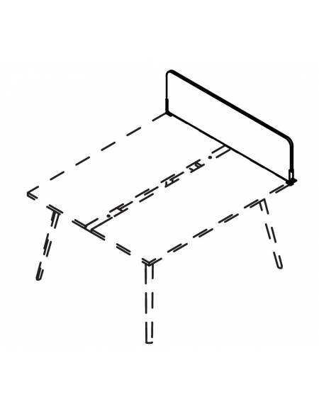 Schermo trasversale in melaminico per benches, spessore 18 mm - Colori a Scelta - cm 148x18x35h