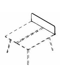 Schermo trasversale in melaminico per benches, spessore 18 mm - Colori a Scelta - cm 148x18x35h