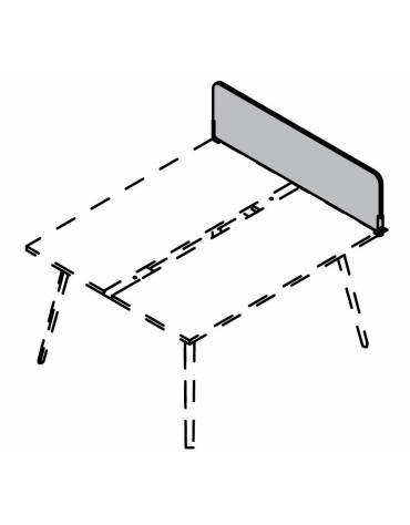 Schermo trasversale fonoassorbente per benches, spessore 18 mm - Colori a Scelta - cm 120x18x35h