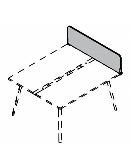 Schermo trasversale fonoassorbente per benches, spessore 18 mm - Colori a Scelta - cm 148x18x35h