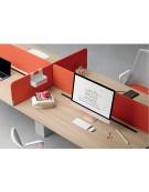 Schermo trasversale fonoassorbente per benches, spessore 18 mm - Colori a Scelta - cm 148x18x35h