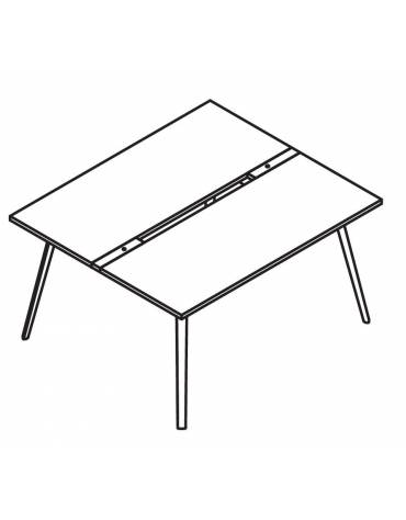 Allungo benches copertura accesso elettrificazione 60mm, spessore piano mm 18 - Colore a scelta - cm 140x120x72,5h