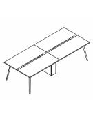 Benches composto con copertura accesso elettrificazione mm 60, spessore piano mm 25 - Colore a scelta - cm 320x120x73,5h