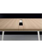Benches composto con copertura accesso elettrificazione mm 60, spessore piano mm 25 - Colore a scelta - cm 360x120x73,5h