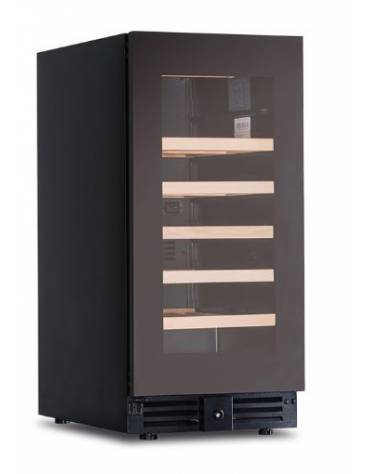 Vetrina per vini ventilata - 1 porta - capacità 129 Lt - temperatura da +4°C a +18°C - mm 595x570x820h
