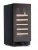 Cantinetta per vino ventilata - porta in vetro nero senza cornice - N° 28 Bottiglie vino - +2°C /+20°C - mm 380x573x820h