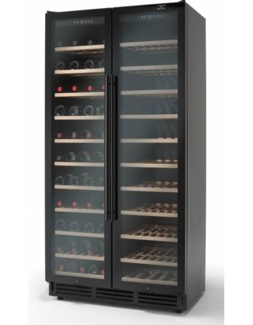 CANTINETTA VINO 2 PORTE - 710 LITRI PER 250 BOTTIGLIE - 2 ZONE REFRIGERATE 5-12 C°/ 12-22 C° - mm 1000x600x1900h