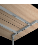 Benches composto con accesso elettrificazione mm 180, spessore piano mm 18 - Colore a scelta - cm 360x148x72,5h