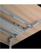 Benches composto con top access integrato e canalizzazione sottopiano, spessore piano mm 25 - Colore a scelta - cm 240x148x73,5h