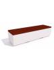 Panchina in graniglia marmo levigato e antidegrado, colore a scelta - seduta rivestita legno - cm 200x60x50h - Conforme ai CAM
