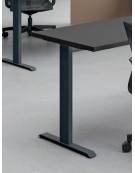 Scrivania ufficio operativa con gambe a T - piano disponibile in vari colori - cm 180x80x74h