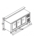 Banco bar refrigerato da cm. 200