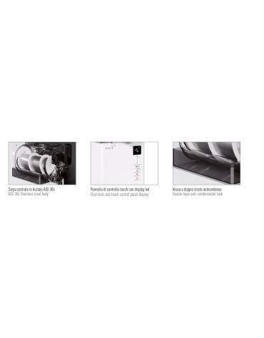 Granitore sorbettiera condensazione ad aria -  1 vasca Lt. 6 - Colore nero - mm 200x480x700h