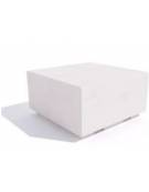 Panchina quadrata monoblocco in graniglia di marmo sabbiato, colore a scelta - cm 80x80x45h - Conforme ai CAM