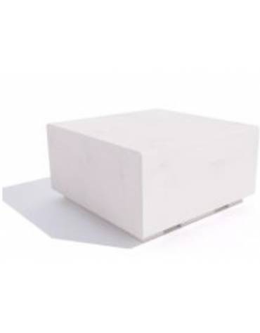 Panchina quadrata monoblocco in graniglia di marmo sabbiato, colore a scelta - cm 80x80x45h - Conforme ai CAM