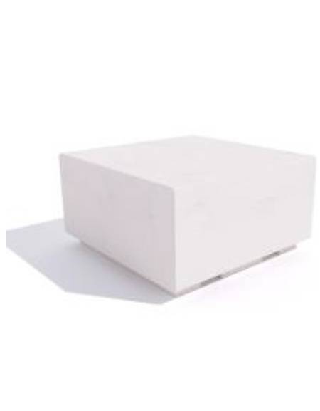Panchina quadrata monoblocco in graniglia di marmo sabbiato, colore a scelta - cm 80x80x45h - Conforme ai CAM
