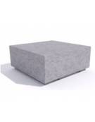 Panchina quadrata monoblocco in cemento calcestruzzo - colore Bianco travertino - cm 100x100x45h - Conforme ai CAM