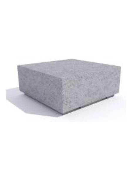 Panchina quadrata monoblocco in cemento calcestruzzo - colore Bianco travertino - cm 100x100x45h - Conforme ai CAM