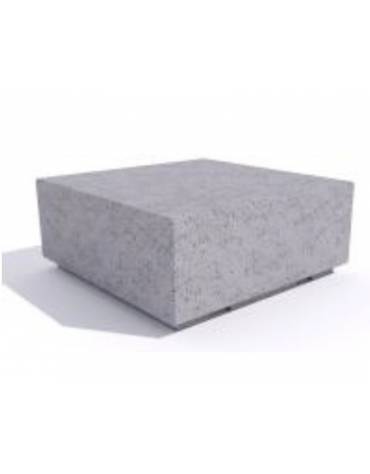 Panchina quadrata monoblocco in graniglia marmo levigato e antidegrado, colore a scelta - cm 100x100x45h - Conforme ai CAM