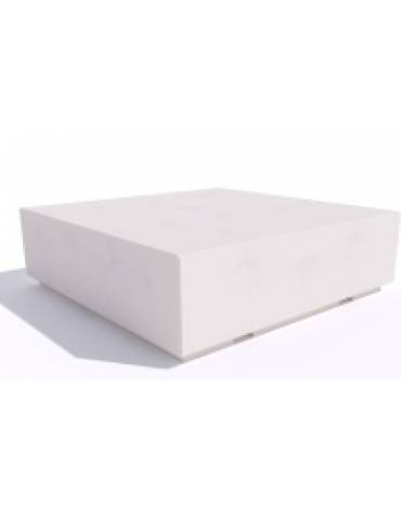 Panchina quadrata monoblocco in graniglia marmo levigato e antidegrado, colore a scelta - cm 140x140x45h - Conforme ai CAM