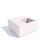 Panchina in cemento quadrata monoblocco con fioriera cm 50x50 - colore Grigio sabbiato - cm 100x100x45h - Conforme ai CAM