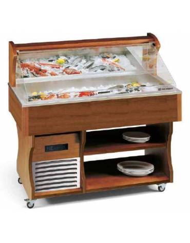 Carrello refrigerato per pesce - Lunghezza cm. 206