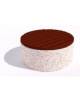 Panchina circolare in cemento calcestruzzo colore Bianco sabbiato - seduta rivestita in legno - cm Ø110x50h - Conforme ai CAM