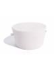Panchina tonda svasata monoblocco in cemento calcestruzzo colore Bianco pietra - cm Ø84x45h - Conforme ai CAM