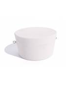 Panchina tonda svasata monoblocco in cemento calcestruzzo colore Grigio sabbiato - cm Ø84x45h - Conforme ai CAM