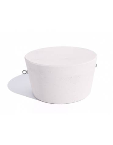 Panchina tonda svasata monoblocco in graniglia marmo levigato e antidegrado colore a scelta - cm Ø84x45h - Conforme ai CAM