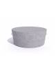 Panchina tonda svasata monoblocco in cemento calcestruzzo colore Bianco pietra - cm Ø112x45h - Conforme ai CAM