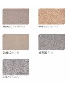 Panchina tonda svasata monoblocco in graniglia di marmo sabbiato colore a scelta - cm Ø112x45h - Conforme ai CAM