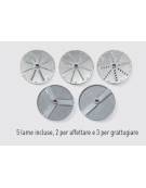 Tagliaverdure elettrico professionale CON SET DISCHI - MONOFASE