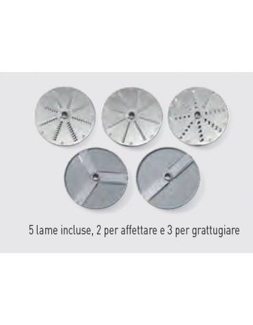 Tagliaverdure elettrico professionale CON SET DISCHI - MONOFASE