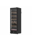 Vetrina verticale ventilata per vino cm 59,5x64x184h - Colore grigio - VETRO CURVO