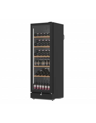 Vetrina verticale ventilata per vino cm 59,5x64x184h - Colore grigio - VETRO CURVO