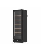 Vetrina verticale ventilata per vino cm 59,5x64x184h - Colore grigio - VETRO CURVO
