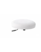 SGABELLO GIREVOLE CON BASE IN ALLUMINIO E SEDILE IN ACCIAIO - PISTONE A GAS 140MM