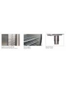 Armadio frigorifero per pasticceria inox AISI 304 ventilato +2°+8°C TROPICALIZZATO-Capacità N°20 Teglie 60x40 - cm 74x104,6x210h