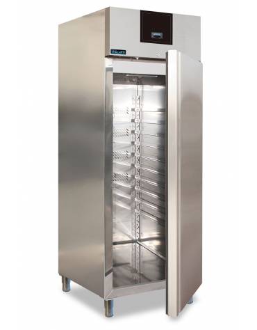 Armadio frigorifero per pasticceria inox AISI 304 ventilato +2°+8°C TROPICALIZZATO-Capacità N°20 Teglie 60x40 - cm 74x104,6x210h